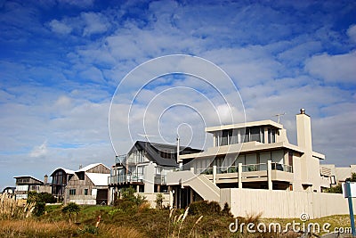 Modern beach homes Stock Photo