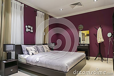 Modern bed room Stock Photo