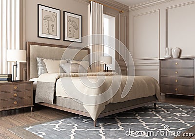 A Modern Bedroom Stock Photo