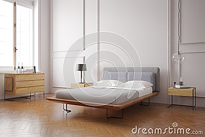 Modern bedroom interior Stock Photo