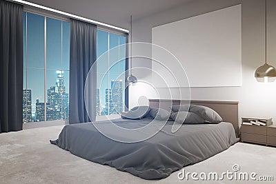 Modern bedroom side Stock Photo