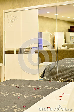 Modern bedroom Stock Photo