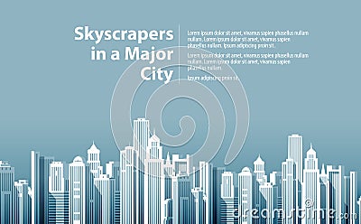 Modern big city. vector illustration Vector Illustration