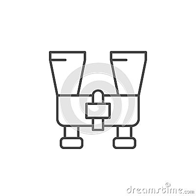 Modern binoculars line outline icon Vector Illustration