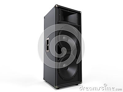 Modern black concert loudspeaker Stock Photo