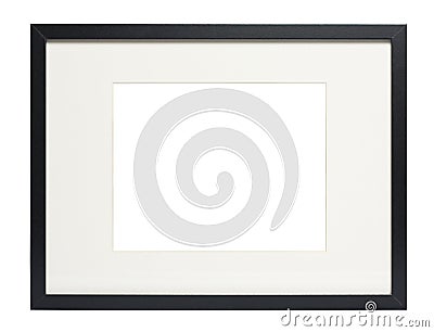 Modern Black photo frame (with clipping path) Stock Photo