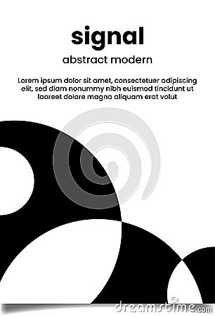 A4 modern black and white cover templates. Geometric abstract design Stock Photo