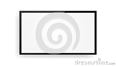 Modern Blank TV LCD Screen. Clear Empty Space Stock Photo