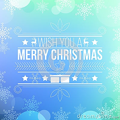 Modern blue chistmas card design Vector Illustration