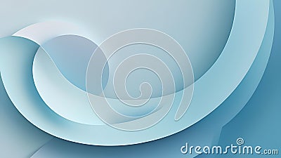 A modern blue gradient composition featuring minimalistic geometric shapes with ovals and rectangular forms, creating a stylish Stock Photo