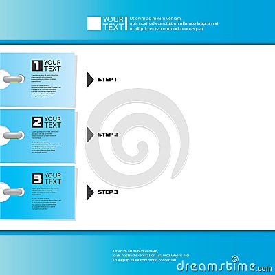 Modern blue infographics numbered banners Vector Illustration