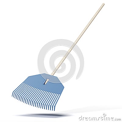 Modern blue rake Stock Photo