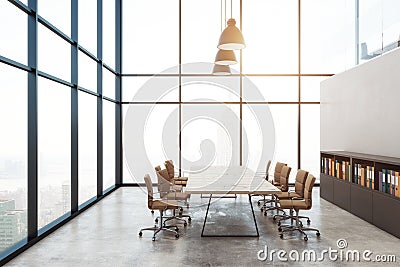 Modern boardroom interior Stock Photo