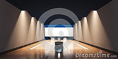 Modern bowling interior. 3d rendering Stock Photo