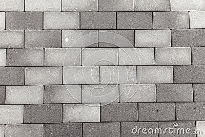 Modern brick stone pedestrian pavement Stock Photo