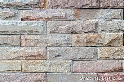 Modern brick wall. Multicolored Tile Background-brown and white color. Stock Photo