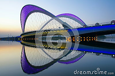 Modern bridge Stock Photo