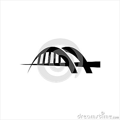 Modern bridge logo design concept Vector Illustration