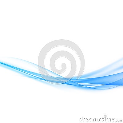 Modern bright abstract elegant smoke wind airy graphic swoosh fa Vector Illustration