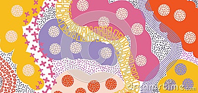 Bright abstract pattern, modern illustration for print, screen saver, background, textile, packaging, cover. Stock Photo