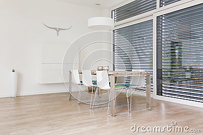 Modern bright Dining-Room Stock Photo