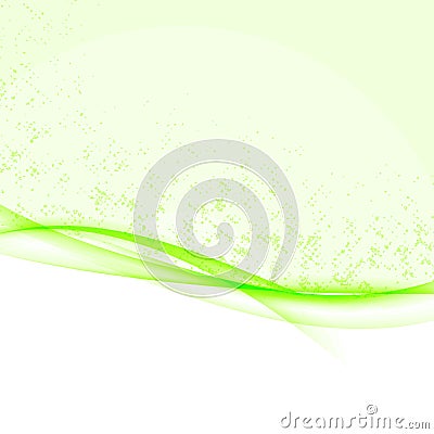 Modern bright graphic elegant beautiful abstract green swoosh li Vector Illustration