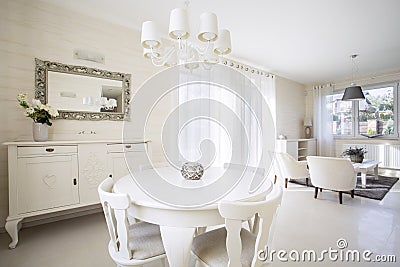 Modern, bright living room Stock Photo