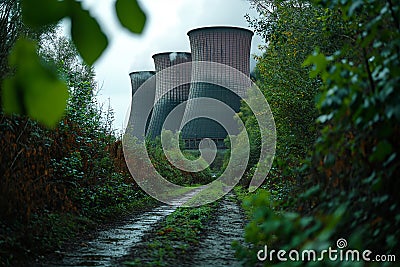 Modern brown coal power station Stock Photo