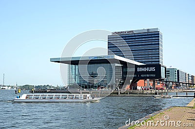 Modern building in Amsterdam Netherlands Editorial Stock Photo