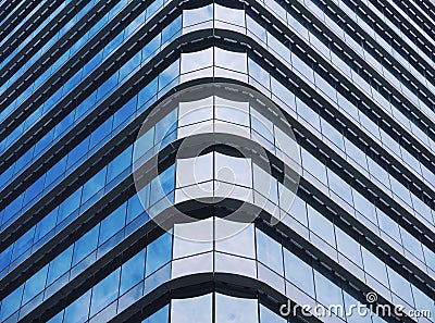 Modern Building Glass Facade Corner Architecture details Stock Photo