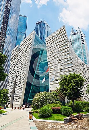 Modern building Guangzhou Library Editorial Stock Photo