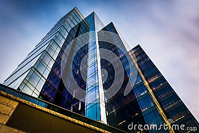 Modern building in Harbor East, Baltimore, Maryland. Stock Photo