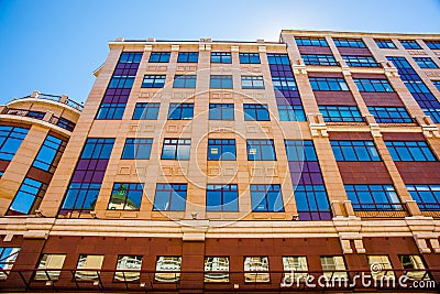 Modern building in the head of Arbat street of Mos Editorial Stock Photo