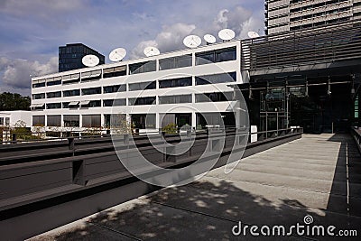 Modern building of the headquarters of Deutsche Welle Editorial Stock Photo