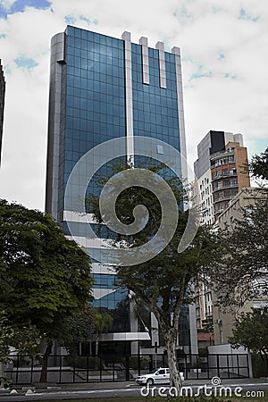 Modern Building Nove de Julho Street Stock Photo