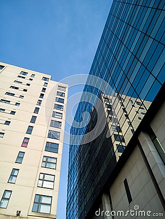 Modern Buildings Architecture in Cardiff, Wales, UK Stock Photo