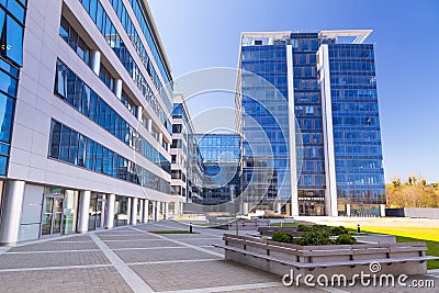 Modern buildings architecture of Olivia Business Centre Editorial Stock Photo