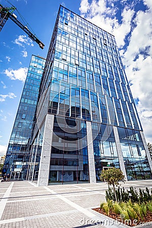 Modern buildings architecture of Olivia Business Centre in Gdansk Editorial Stock Photo