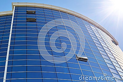 Modern buildings in the business district of the city. Stock Photo