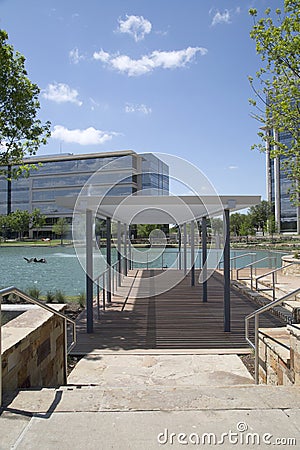 Modern buildings in Hall Park Editorial Stock Photo