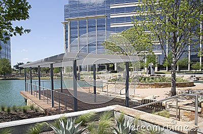 Modern buildings in Hall Park Frisco Editorial Stock Photo