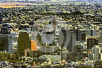 Modern Buildings Santiago Chile Stock Photo