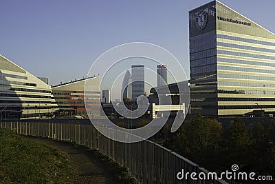 Modern buildings at Portello Park in Milan, Italy Editorial Stock Photo