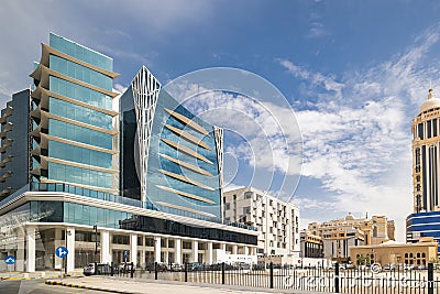 Modern buildings in the Riyadh business district Stock Photo