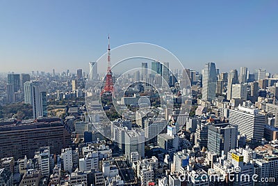 Modern buildings in Taito district, Tokyo, Japan Editorial Stock Photo