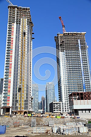Modern Buildings Under Construction Editorial Stock Photo