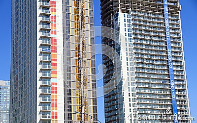 Modern Buildings Under Construction Editorial Stock Photo