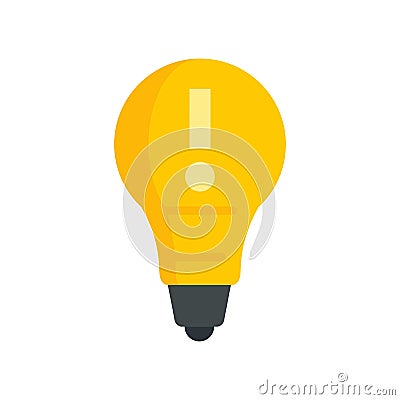 Modern bulb idea icon flat isolated vector Vector Illustration