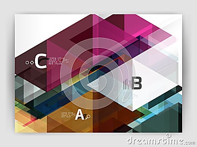 Modern business brochure or leaflet A4 cover template Vector Illustration