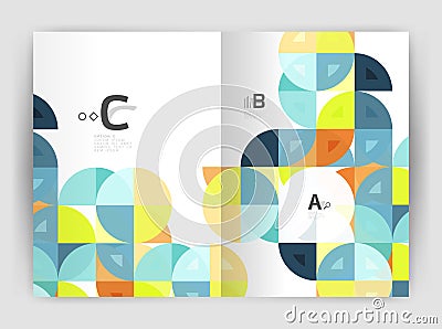 Modern business brochure or leaflet A4 cover template Vector Illustration